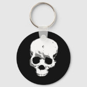 Spooky Creepy Skull Halloween Sleutelhanger (Voorkant)