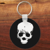 Spooky Creepy Skull Halloween Sleutelhanger (Voorkant)