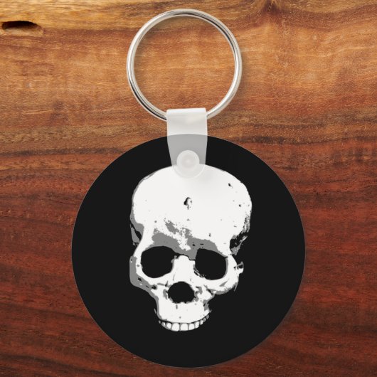 Spooky Creepy Skull Halloween Sleutelhanger (Voorkant)