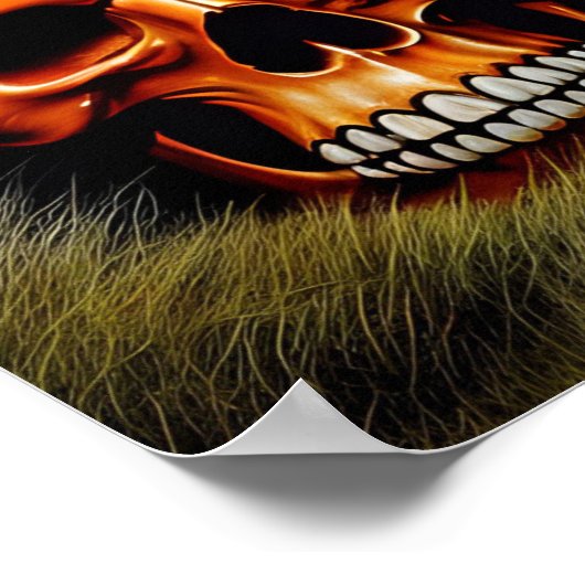 Spooky Creepy Skull Poster (Hoek)