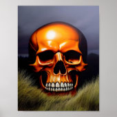 Spooky Creepy Skull Poster (Voorkant)