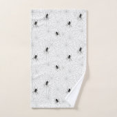 Spooky Creepy Spider Web Halloween Bad Handdoek (Handdoek)