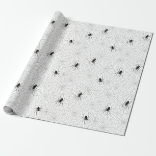 Spooky Creepy Spider Web Halloween Cadeaupapier