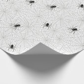 Spooky Creepy Spider Web Halloween Cadeaupapier (Hoek)
