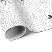 Spooky Creepy Spider Web Halloween Cadeaupapier (Rol Hoek)