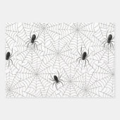 Spooky Creepy Spider Web Halloween Inpakpapier Vel (Voorkant 2)
