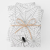 Spooky Creepy Spider Web Halloween Inpakpapier Vel (In situ)