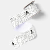 Spooky Creepy Spider Web Halloween Satijnen Lint (Achterkant)