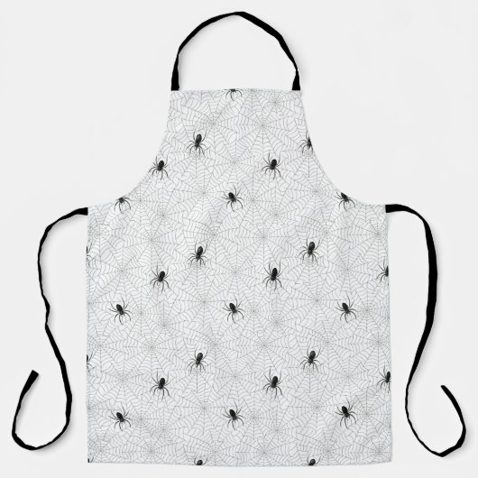 Spooky Creepy Spider Web Halloween Schort (Voorkant)