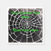 Spooky Creepy Spiderweb Patroon Halloween Custom Servet (Voorkant)