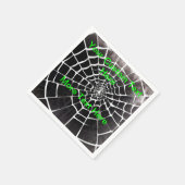 Spooky Creepy Spiderweb Patroon Halloween Custom Servet (Hoek)