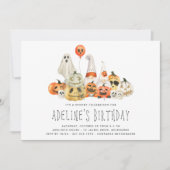 Spooky Crew Kinder Halloween Birthday Party Kaart (Voorkant)