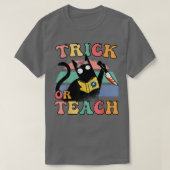 Spooky Crew Trick of Teach Season Teachers Groovy T-shirt (Design voorkant)