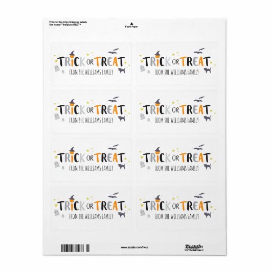 Spooky Critters Etiket (Full Sheet)