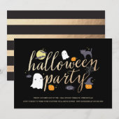 Spooky Critters Halloween Invite Kaart (Voorkant / Achterkant)