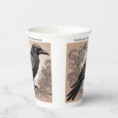 Spooky Crow Halloween Folk Art Paper Cups Papieren Bekers (Links)