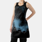 Spooky Crows Allover Apron Schort (Insitu)