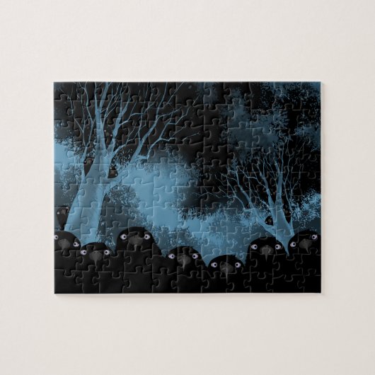 Spooky Crows Puzzle Legpuzzel (Horizontaal)