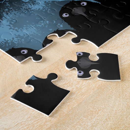 Spooky Crows Puzzle Legpuzzel (Zijkant)