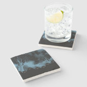 Spooky Crows Stone Onderzetter (Zijkant)