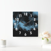 Spooky Crows Wall Clock Vierkante Klok (Huis)