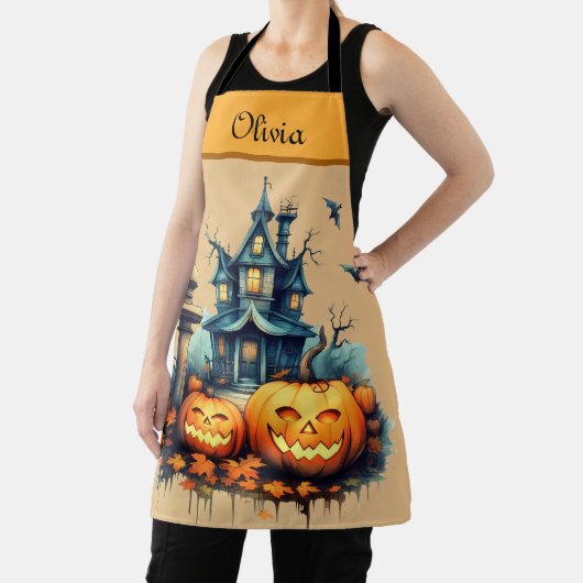 Spooky Custom All-Over Print Halloween Schort (Insitu)