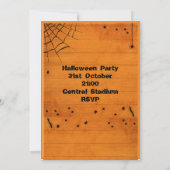 Spooky custom Halloween party pumpkin verslaat spi Kaart (Achterkant)