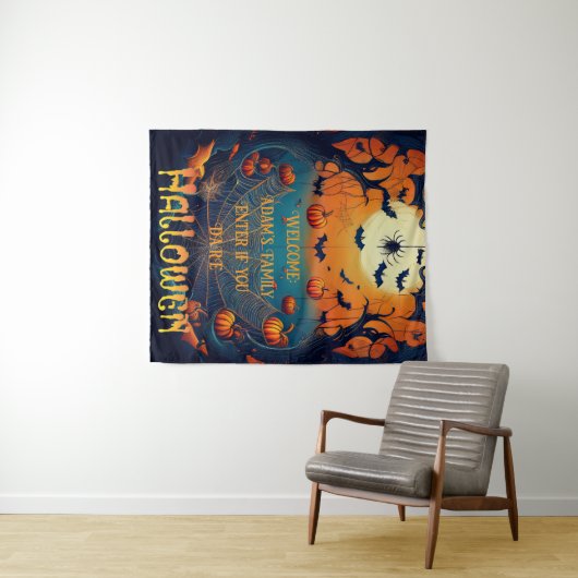 Spooky Custom Halloween Wall Hanging Wandkleed (In Situ (horizontaal))