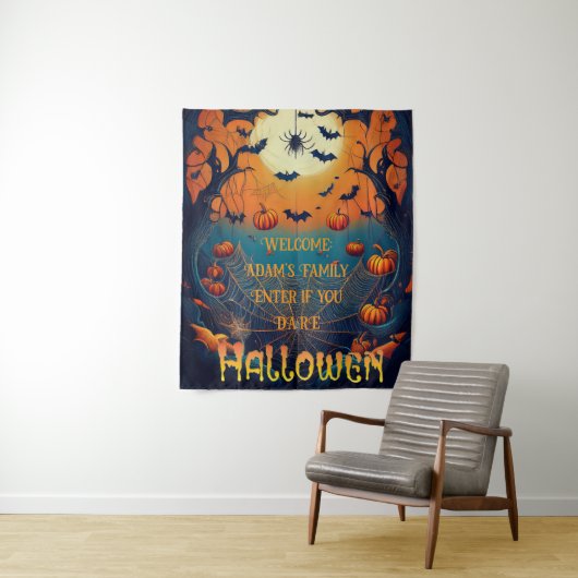 Spooky Custom Halloween Wall Hanging Wandkleed (In situ)