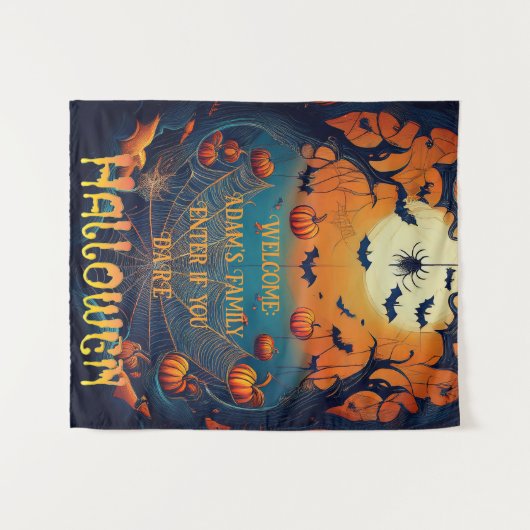 Spooky Custom Halloween Wall Hanging Wandkleed (Voorkant (horizontaal))