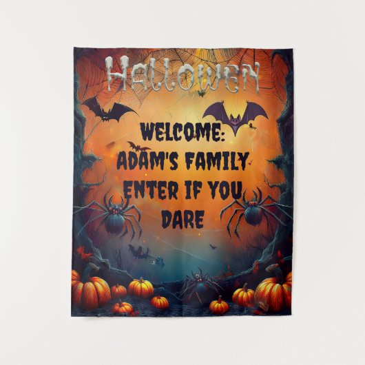 Spooky Custom Halloween Wall Hanging Wandkleed (Voorkant)