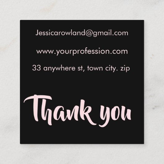 SPOOKY CUTE AND SPOOOKY HALLOEEN VIERKANTE VISITEKAARTJE (Achterkant)