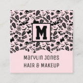 SPOOKY CUTE AND SPOOOKY HALLOEEN VIERKANTE VISITEKAARTJE (Voorkant)