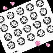 Spooky Cute Black White Halloween Kid Sticker