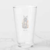 Spooky Cute Cat Halloween Glas (Achterkant)