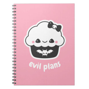 Spooky Cute Evil Plans Cupcake Notitieboek