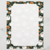 Spooky Cute Ghost Chickens with Pumpkins Card (Voorkant)