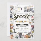 Spooky Cute Ghost Halloween Costume Party Kaart (Voorkant)