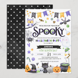 Spooky Cute Ghost Halloween Party Kaart