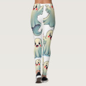 Spooky Cute Ghosts: Hauntingly Fun! Leggings (Achterkant)