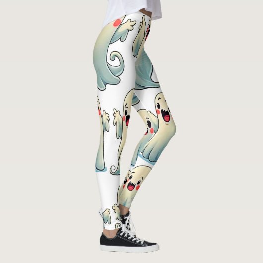 Spooky Cute Ghosts: Hauntingly Fun! Leggings (Rechts)