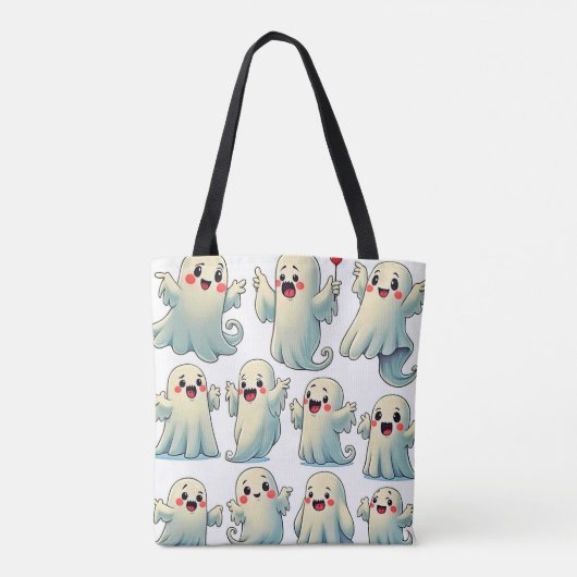 Spooky Cute Ghosts: Hauntingly Fun! Tote Bag (Achterkant)