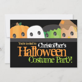 Spooky Cute Halloween Costume Party Kaart