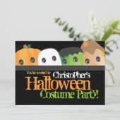Spooky Cute Halloween Costume Party Kaart (Staand voorkant)