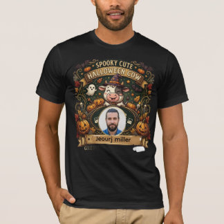 Spooky Cute Halloween Cow Personalized Party Suite T-shirt