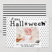 Spooky Cute Halloween Foto Aankondiging (Voorkant / Achterkant)