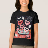Spooky-cute Halloween Illustration of Heart  Tri-Blend Shirt (Voorkant)