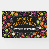 Spooky Cute Halloween Monster Cupcakes Spandoek (Horizontaal)