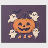 Spooky Cute Halloween Party Cadeaupapier (Vlak)