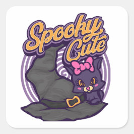 Spooky Cute Halloween Vierkante Sticker